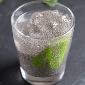 Soaking Chia Seeds in Glass