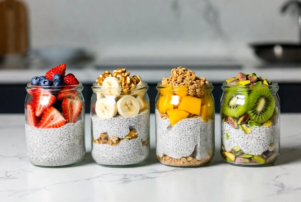 Chia seed healthy meal prep breakfast bowls UAE